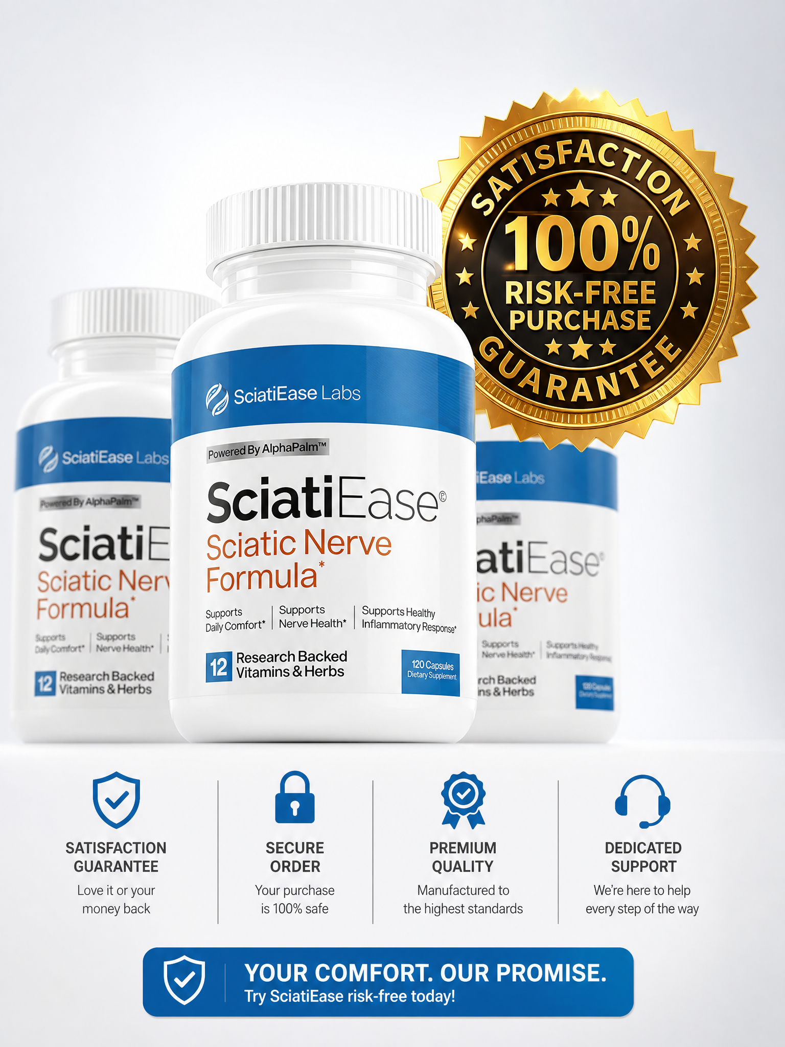 SciatiEase 180-Day Money-Back Guarantee